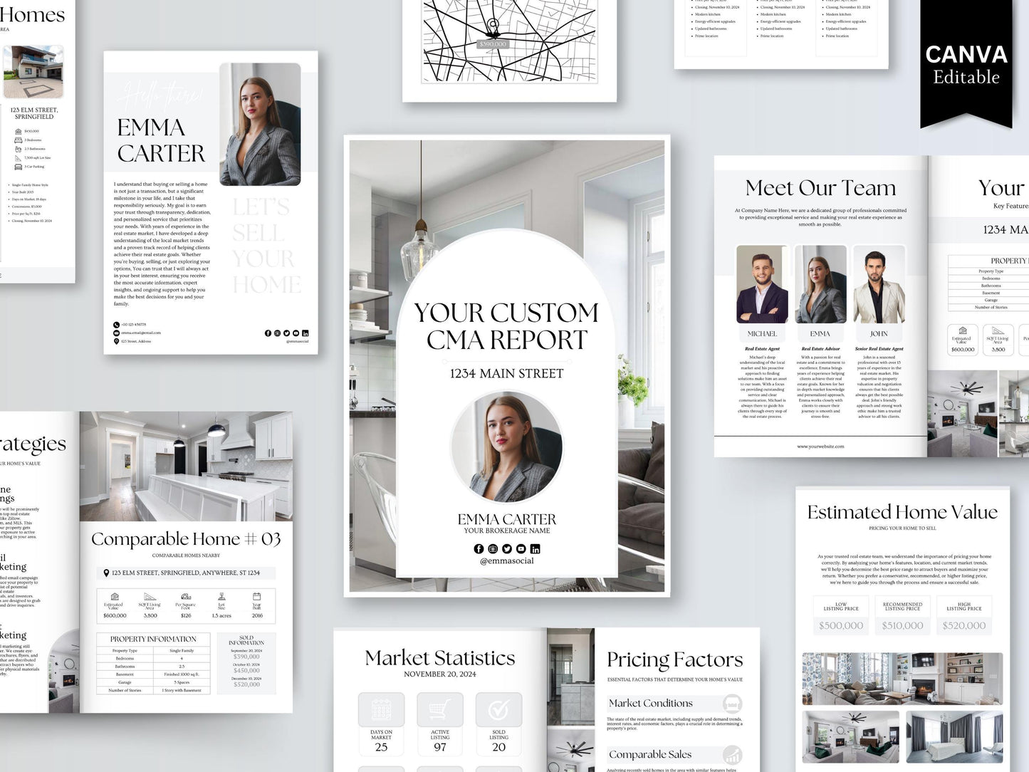 Customizable CMA Report Template: Real Estate Analysis (Digital Download)