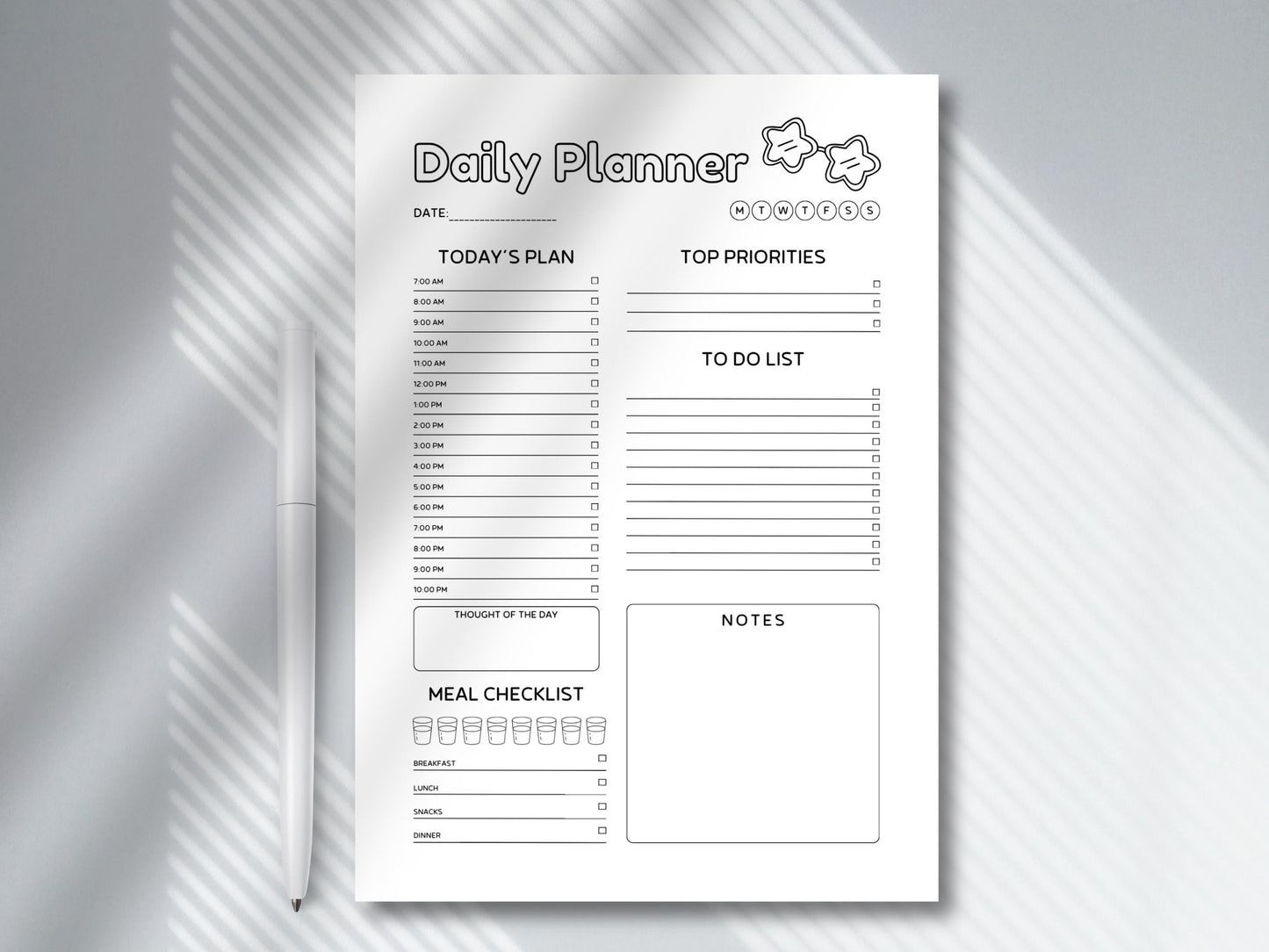 Daily Weekly Monthly Planner: Schedule Organizer (A4/A5) (Digital Download)