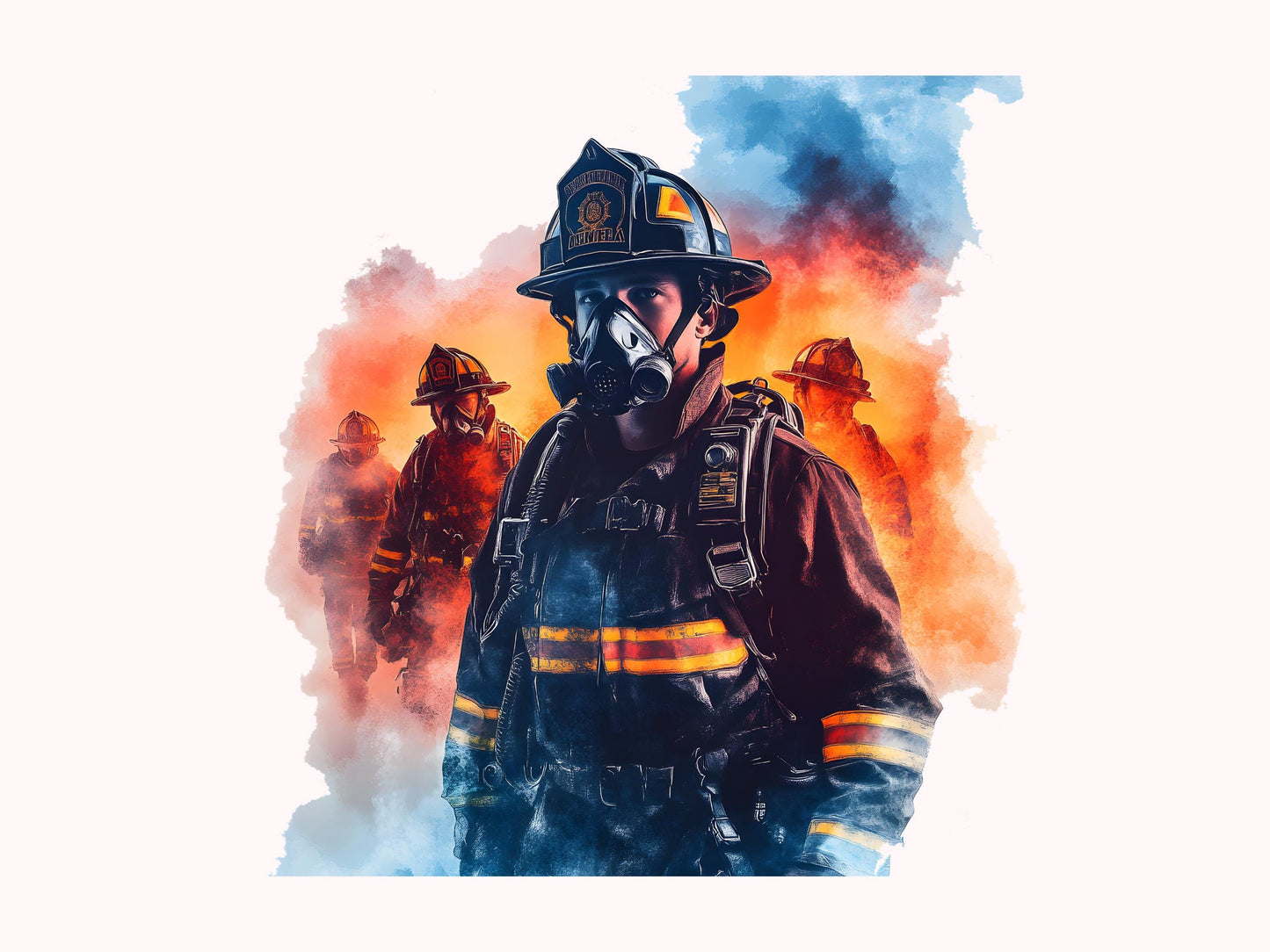 Feuerwehr-Clipart-Bundle (PNG), Feuerwehr-Clipart, Feuerwehrauto-Clipart, Feuerwehr-Clipart (Aquarell), Feuerwehrmann-Clipart-Bundle
