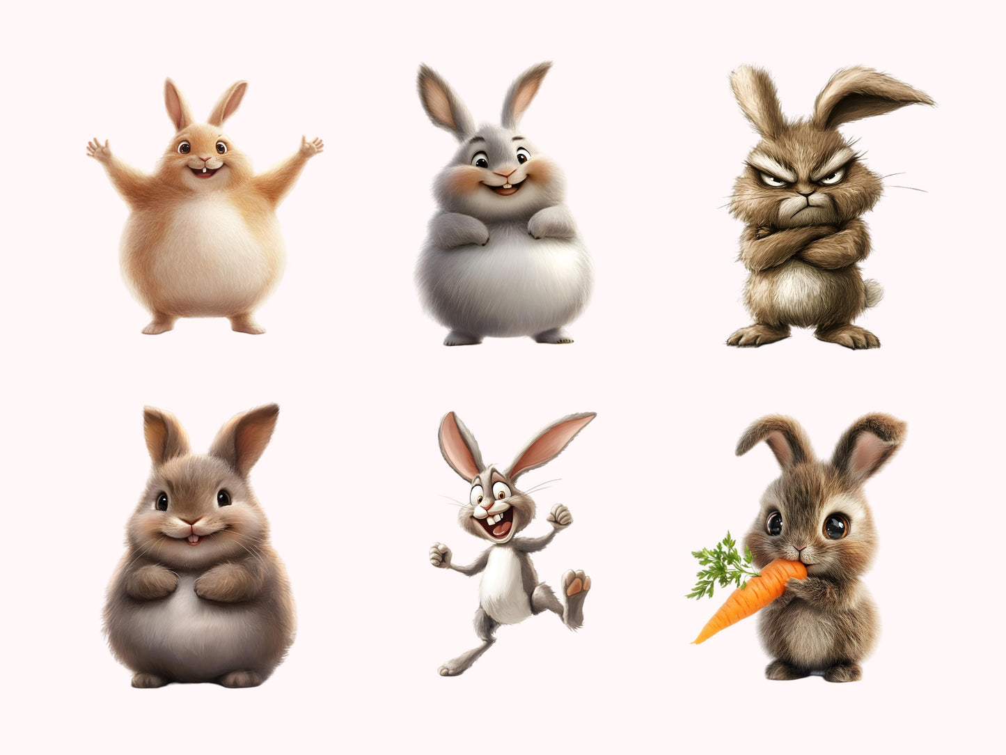 Ensemble d'images clipart de lapins originaux au format PNG, images clipart de lapins amusants, images clipart de lapins rigolos, images clipart de lapins, images clipart de lapins fantaisistes au format PNG, images clipart de lapins