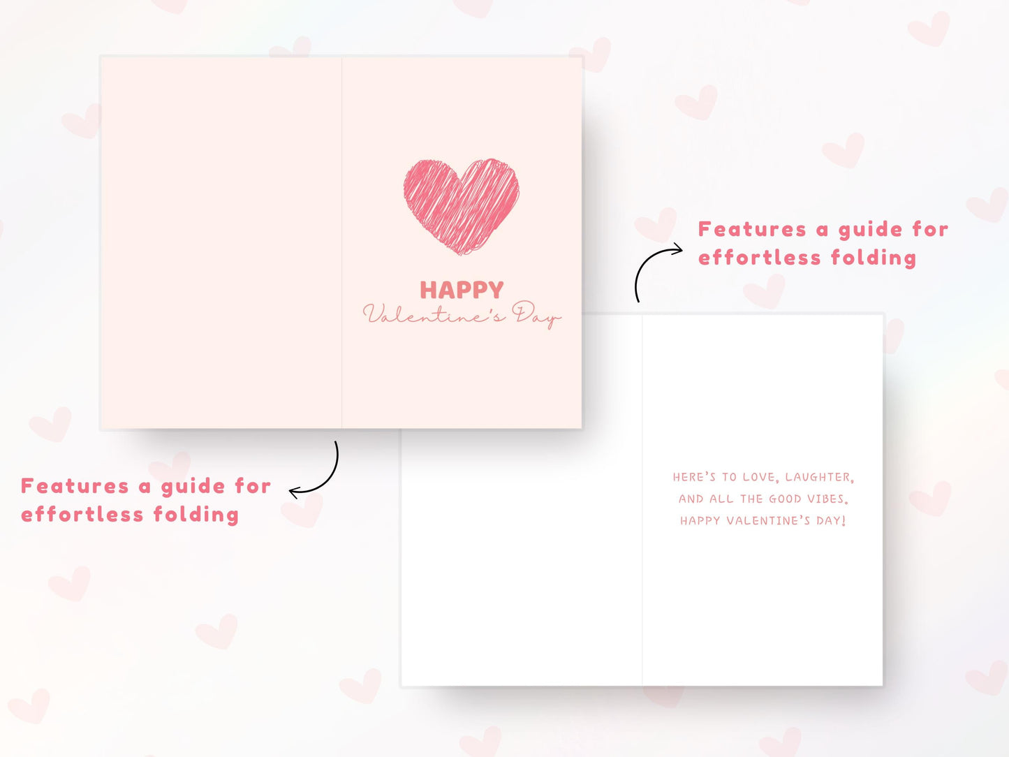 Editable Valentine's Day Card Template: Printable Minimalist Design (Digital Download)