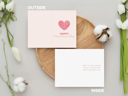 Editable Valentine's Day Card Template: Printable Minimalist Design (Digital Download)