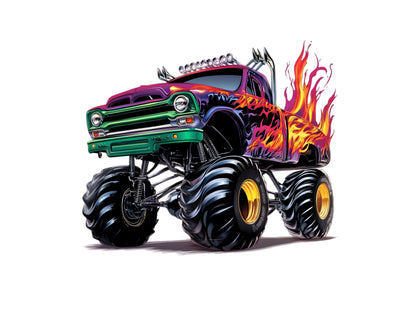 Monster Truck Clipart Bundle png, Extreme Offroad Vehicle Clipart, Monster Truck Clipart, Truck Clipart, Offroad Truck, Digital Download