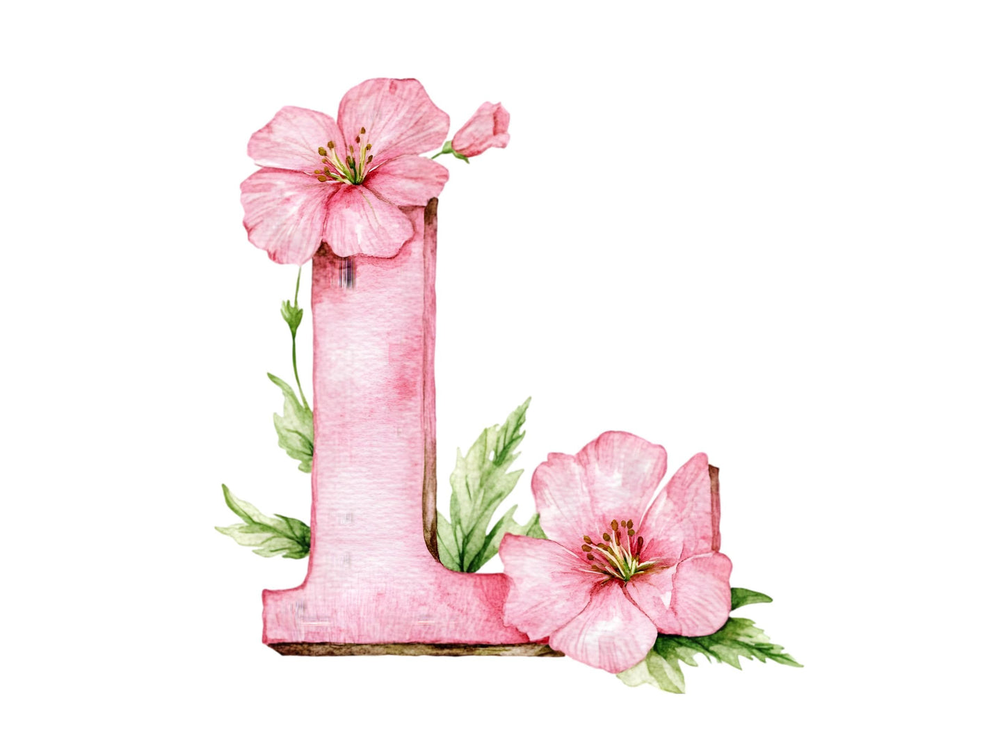 Floral Alphabet Clipart, Alphabet png Bundle, Flower Alphabet png, Watercolor Floral Alphabet Clipart, Floral Letter Monogram Clipart