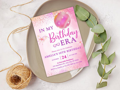 In My Birthday Era Invitation Template, Teen Girl Purple Music Party (Digital Download)