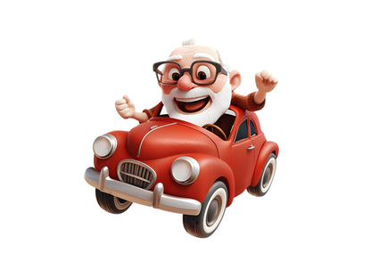 Funny Old Man Clipart png Bundle, Quirky Old Man Clipart, Funny Grandpa Clipart png, Watercolor Dancing Old Man Clipart, Digital Download