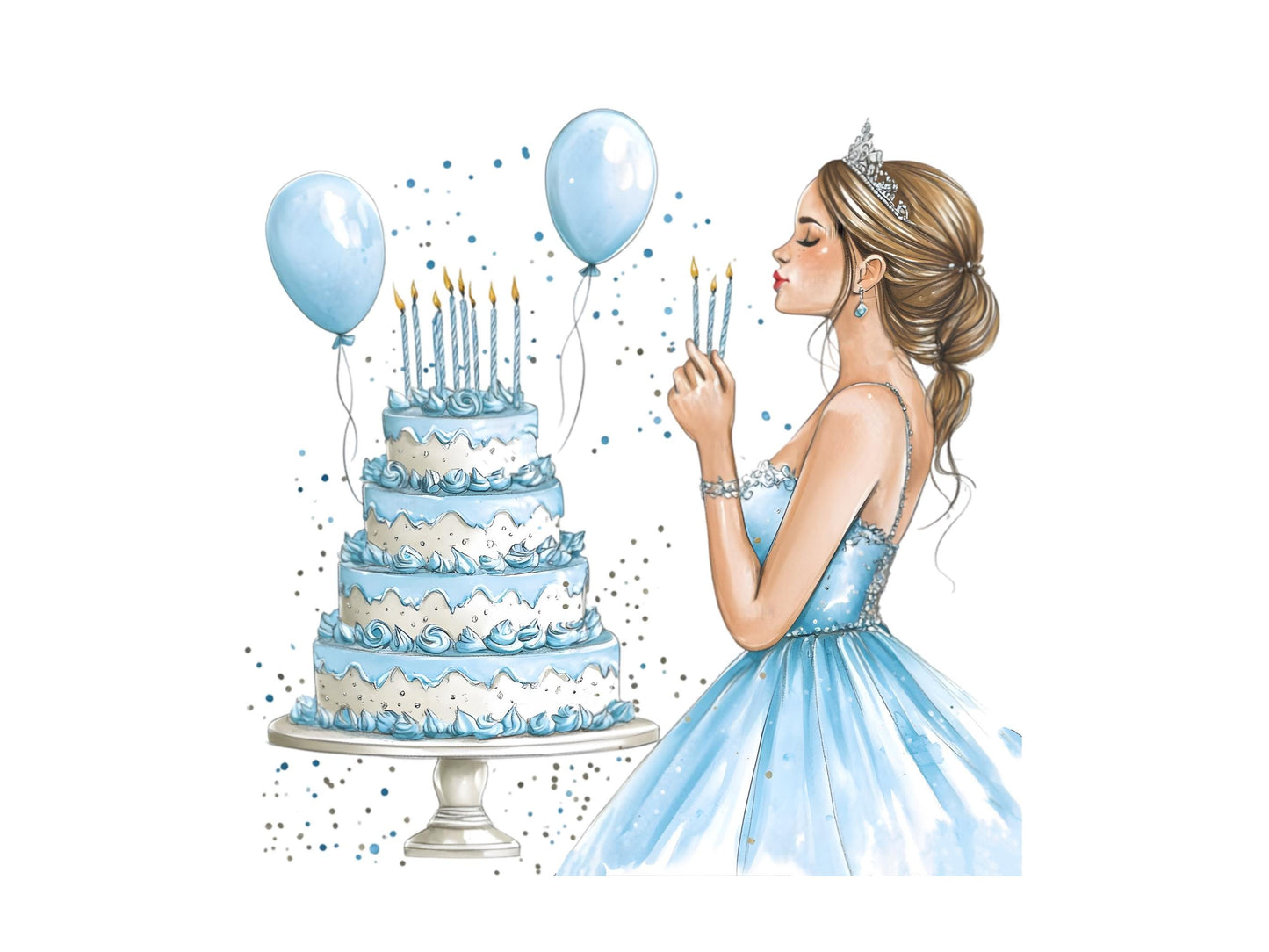 Watercolor Birthday Girl Clipart Bundle Birthday Girl Clipart png, Quirky Birthday Girl Clipart, Birthday Clipart png, Printable Clipart png