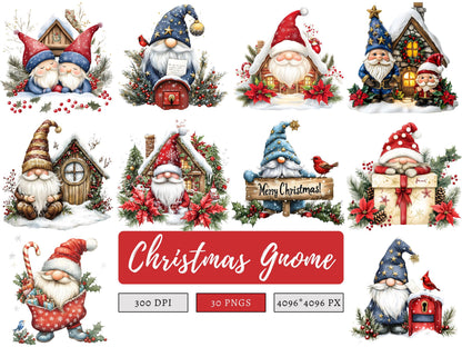 Christmas Gnome Clipart png  Bundle, Winter Gnome Clipart. Gnme png, Christmas Gnome Clipart, Christmas png Sublimation, Digital Download