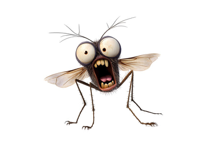 Lustige Mücken-Cliparts (PNG-Bundle), Niedliche Mücken-Cliparts (PNG), Skurrile Mücken-Cliparts (Aquarell), Skurrile Insekten-Cliparts (PNG-Bundle)