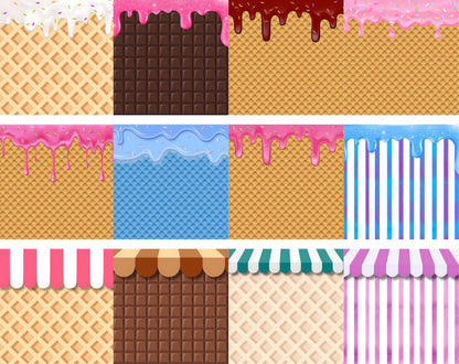 Aquarell-Süßigkeiten-Clipart-Bundle (JPEG), Süßigkeiten-Clipart-Dateien (JPEG), Eiscreme-Clipart, Pastellpapier-Clipart-Bundle (JPEG)