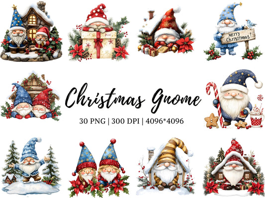Christmas Gnome Clipart png  Bundle, Winter Gnome Clipart. Gnme png, Christmas Gnome Clipart, Christmas png Sublimation, Digital Download