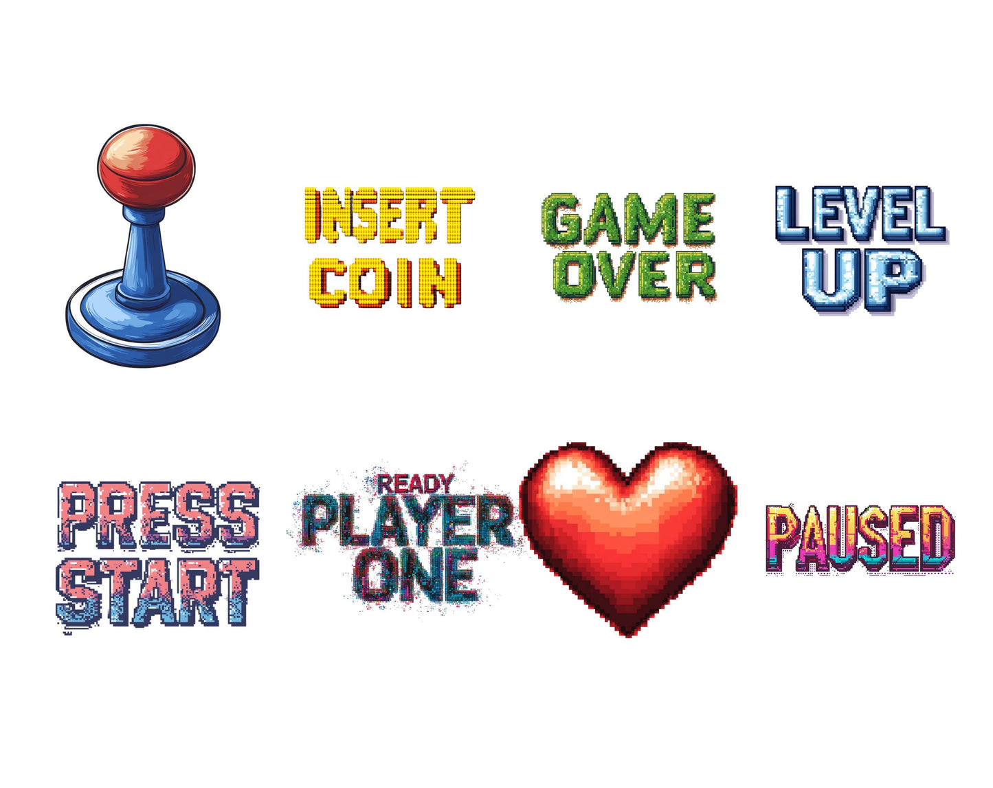 Watercolor Video Game Clipart Bundle, 52 PNG Graphics (Digital Download)