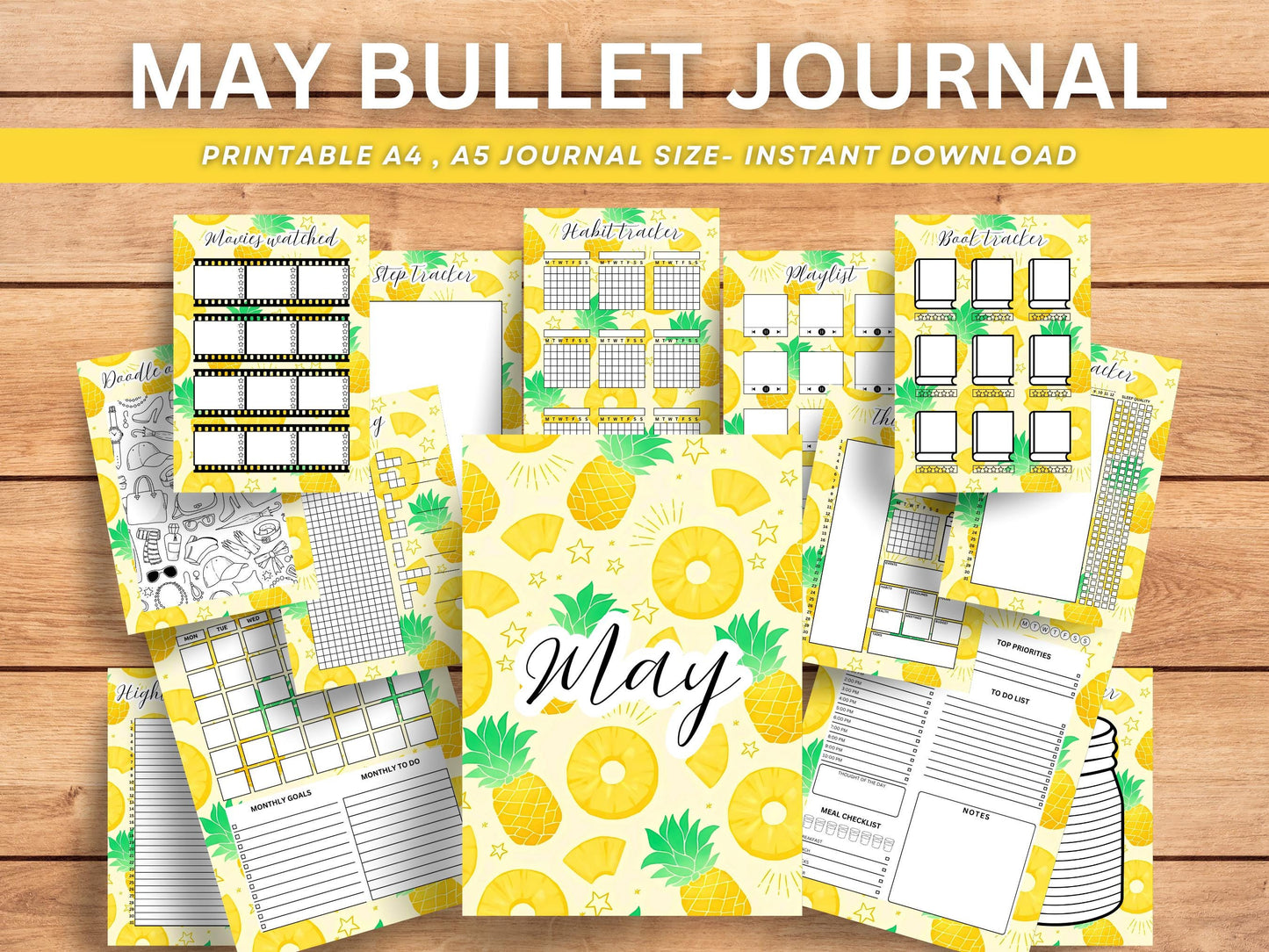 May Journal Bundle: Printable A4/A5 Planner (Digital Download)