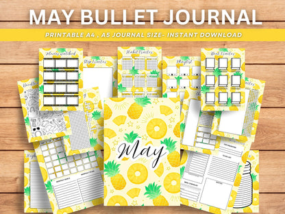 May Journal Bundle: Printable A4/A5 Planner (Digital Download)