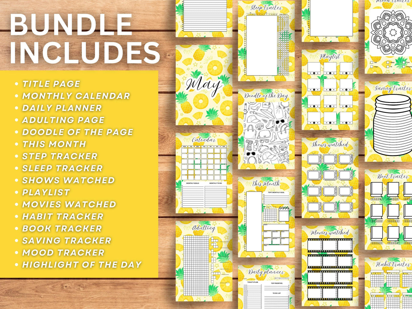 May Journal Bundle: Printable A4/A5 Planner (Digital Download)