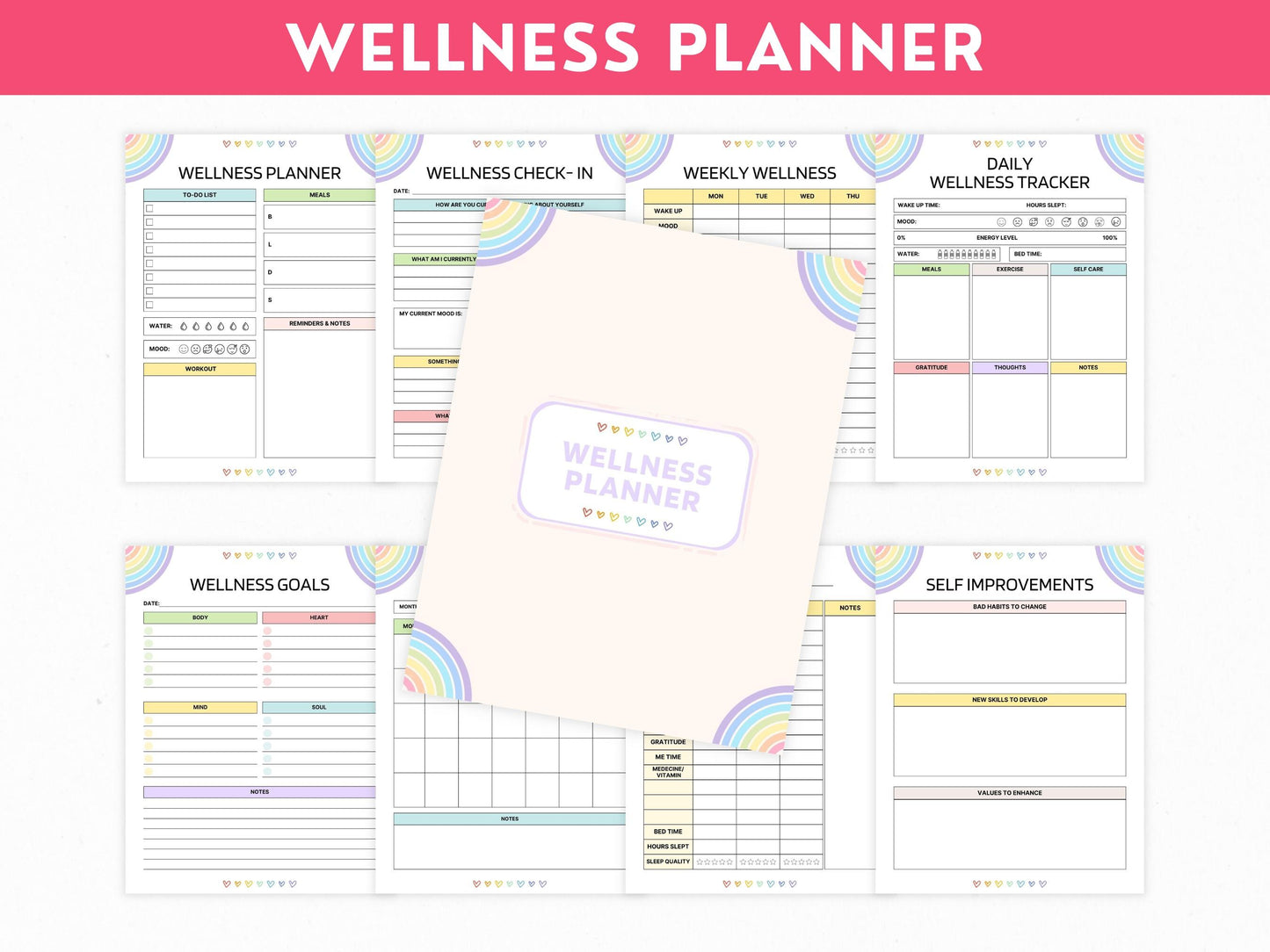 ADHD Printable Planner Template, Adhd Digital Planner, Adult Daily Planner, Adhd Daily Planner, ADHD Self Care, Habit Tracker, ADHD Planner