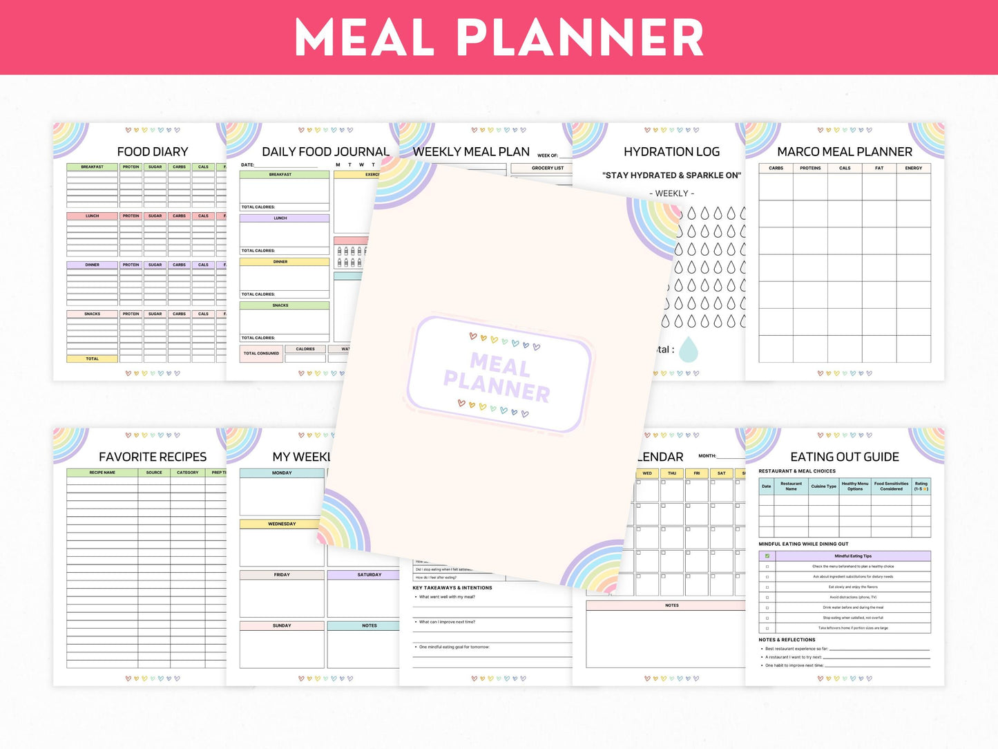 ADHD Printable Planner Template, Adhd Digital Planner, Adult Daily Planner, Adhd Daily Planner, ADHD Self Care, Habit Tracker, ADHD Planner