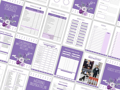 Wedding Planner Template Bundle, 300 pages Wedding Planner, Editable Wedding Planner Template, Wedding Planning Book, Wedding Checklist