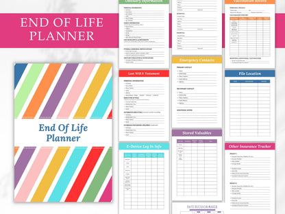 End Of Life Planner Template, Printable End Of Life Planner, Last Wishes Planner, Emergency Binder, Funny End Of Life Planner, When I die