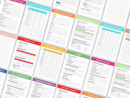End Of Life Planner Template, Printable End Of Life Planner, Last Wishes Planner, Emergency Binder, Funny End Of Life Planner, When I die