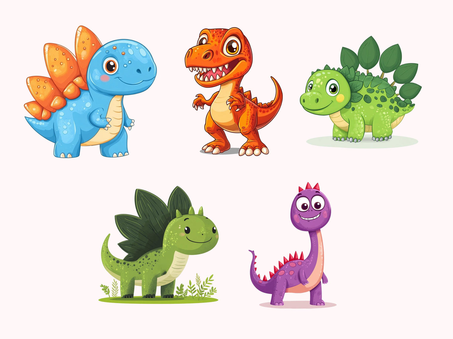 Ensemble de clipart de dinosaures mignons à l'aquarelle, clipart de dinosaures de dessin animé png, dinosaure png, dino imprimable png, clipart de dinosaure, clipart de dinosaure Babu