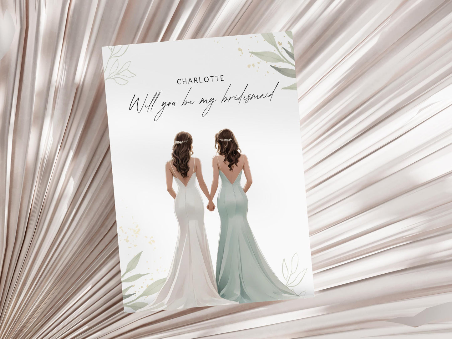 Bridesmaid Proposal Card Template: Editable Bridal Party Card (Instant Download)