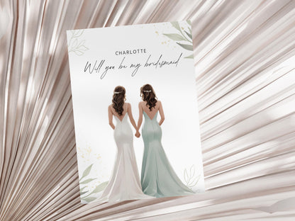 Bridesmaid Proposal Card Template: Editable Bridal Party Card (Instant Download)