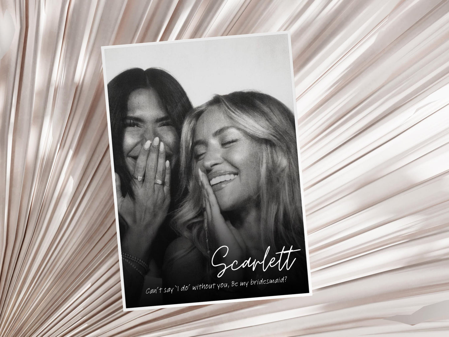 Photo Bridesmaid Proposal Card: Personalized Maid of Honor (Canva Template)