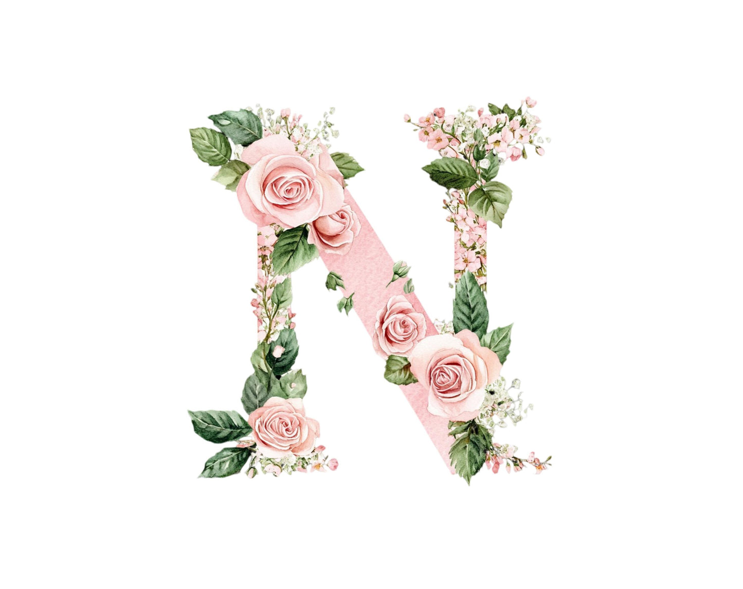 Watercolor Floral Alphabet Clipart. Pink Floral Alphabet Clipart, Alphabet And Number png, Letters Clipart png, Pink Alphabet Clipart