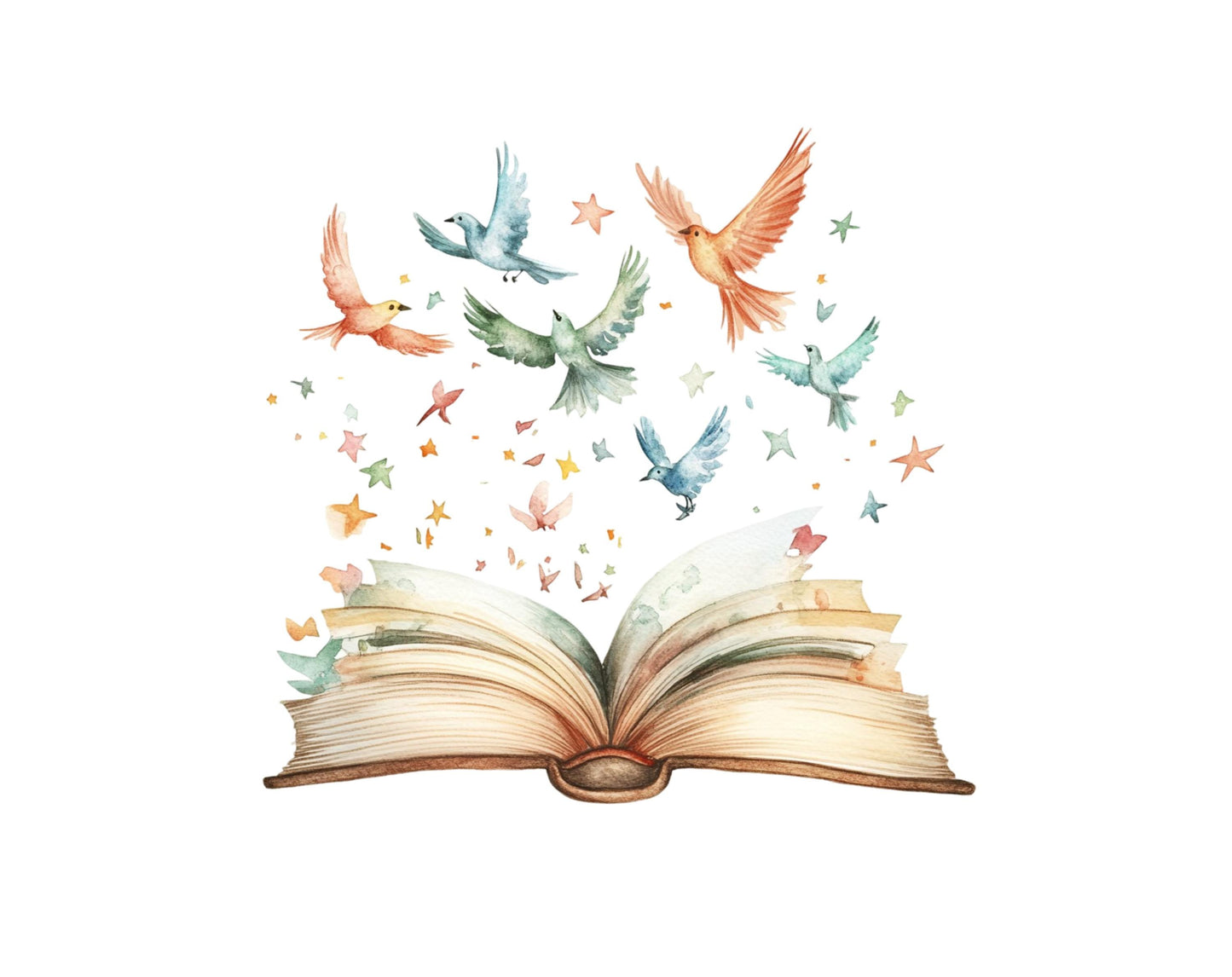 Watercolor Flower Book Clipart, Floral Book Clipart, Flower Book png, Book png, Nursery Clipart, Butterfly Book Clipart, Books Clipart