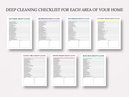 Pack de planification du nettoyage pour les personnes atteintes de TDAH, liste de contrôle modifiable, nettoyage quotidien (téléchargement numérique)