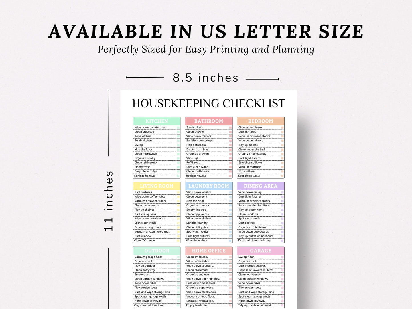 Pack de planification du nettoyage pour les personnes atteintes de TDAH, liste de contrôle modifiable, nettoyage quotidien (téléchargement numérique)