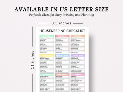 Pack de planification du nettoyage pour les personnes atteintes de TDAH, liste de contrôle modifiable, nettoyage quotidien (téléchargement numérique)