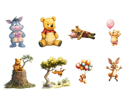 Watercolor Winnie the Pooh Clipart Bundle (Digital Download)