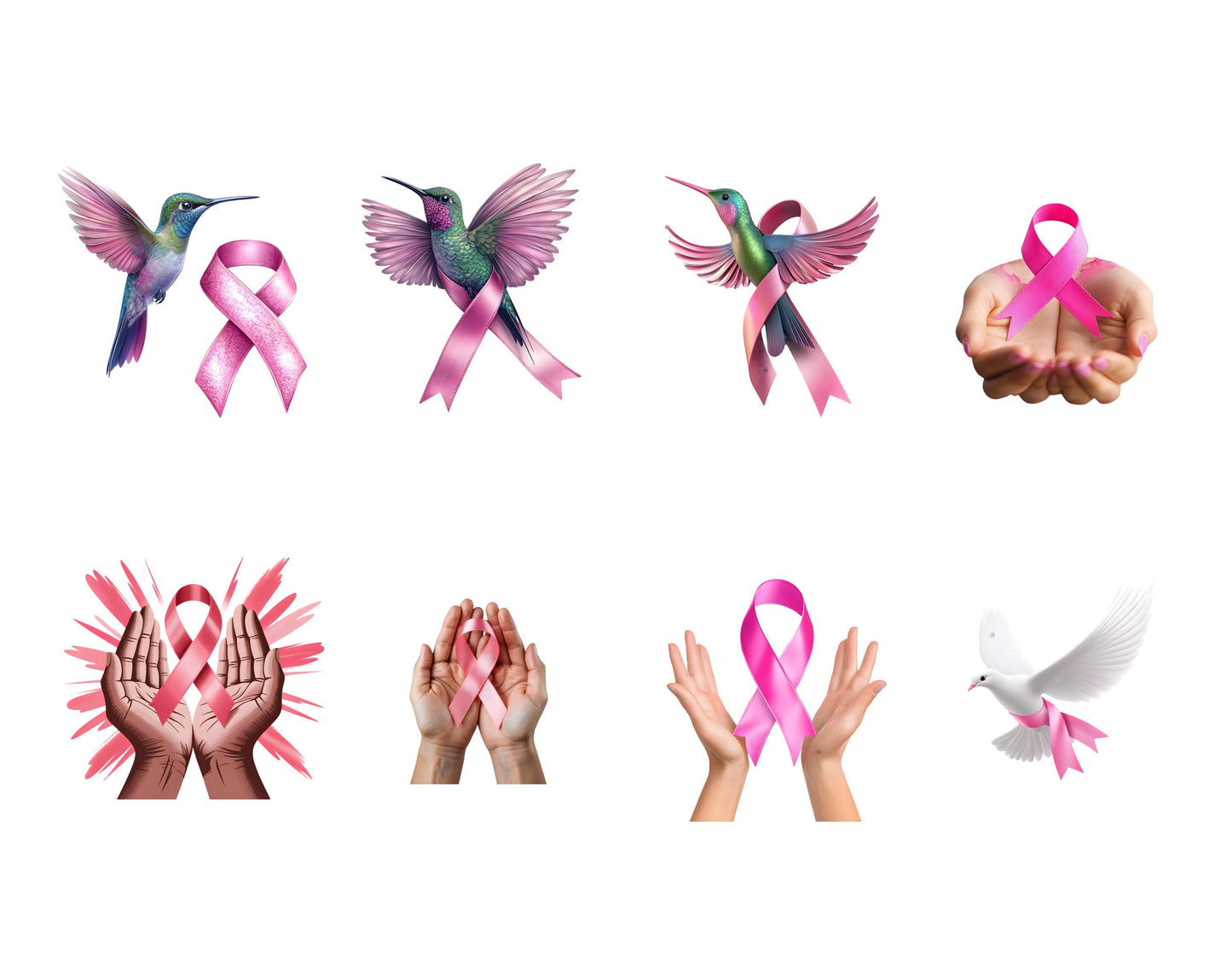 Breast Cancer Clipart Bundle png, Cancer Awareness Clipart png, Pink Ribbon Clipart, Ribbon png, Pink Ribbon png, Awareness Clipart png