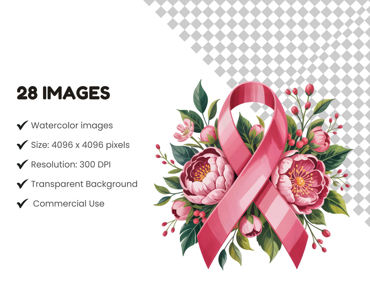 Breast Cancer Clipart Bundle png, Cancer Awareness Clipart png, Pink Ribbon Clipart, Ribbon png, Pink Ribbon png, Awareness Clipart png