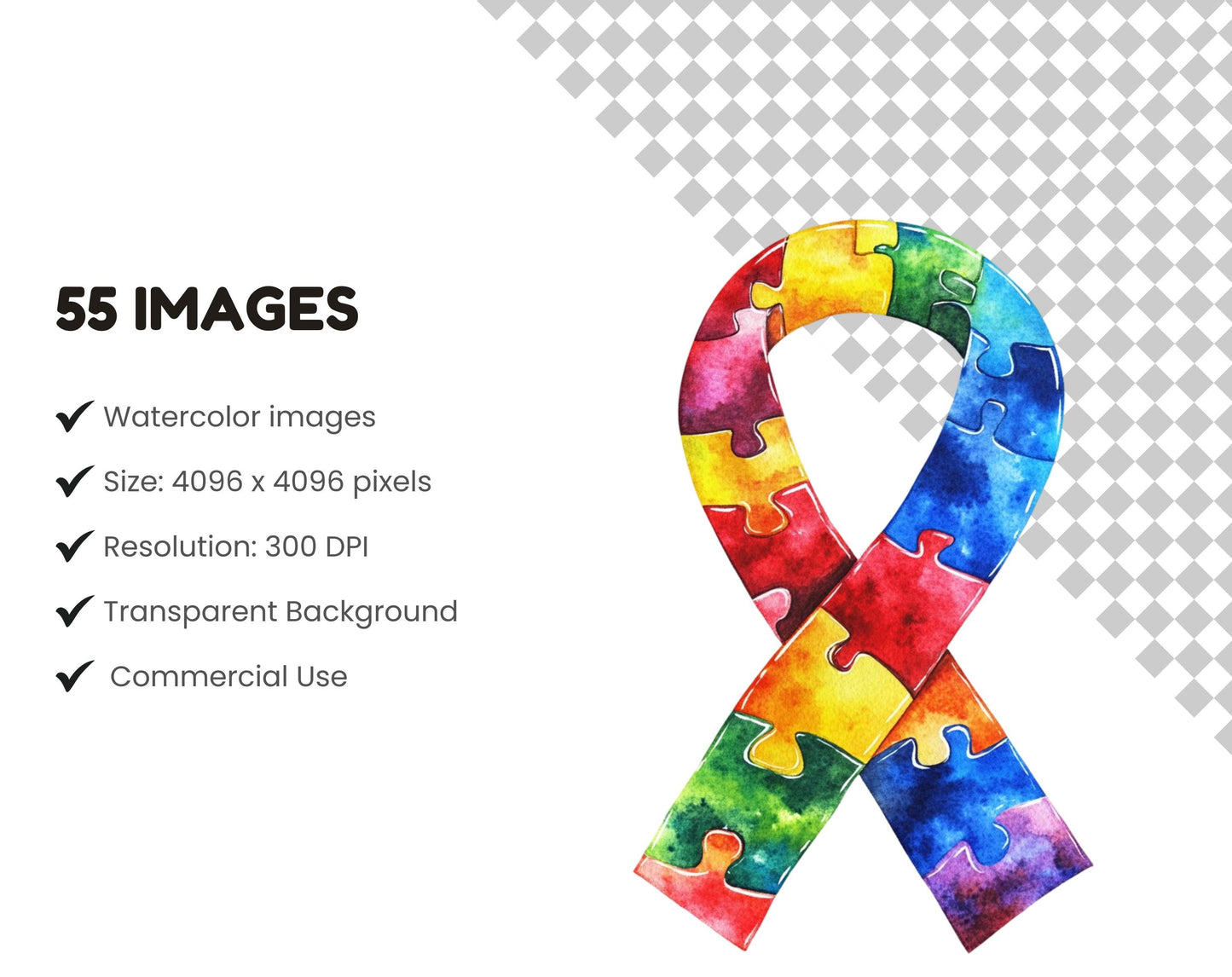 55 Autism Clipart, Austism Awareness png Bundle, Austism png, Austism Awareness png, Puzzle png, Puzzle Piece png, Austism Clipart, Ribbon