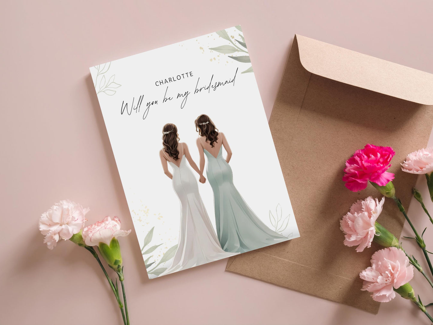 Bridesmaid Proposal Card Template: Editable Bridal Party Card (Instant Download)