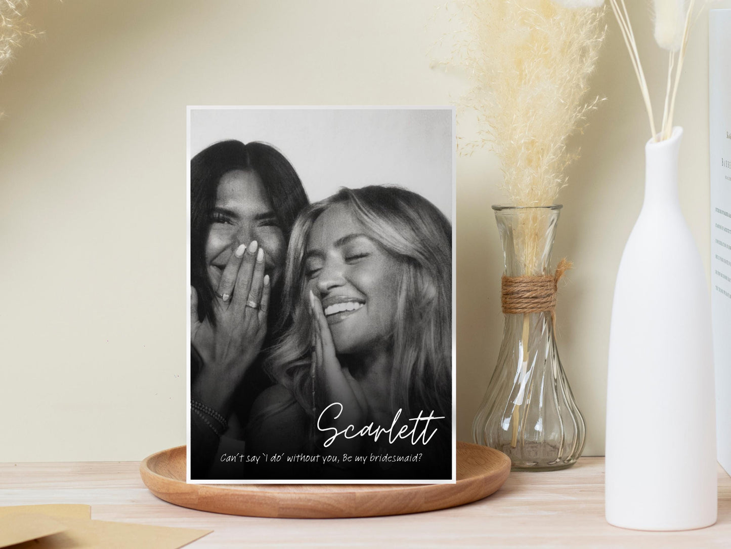 Photo Bridesmaid Proposal Card: Personalized Maid of Honor (Canva Template)
