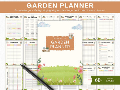 Printable Garden Planner, Gardening Logbook (A4, US Letter, A5)