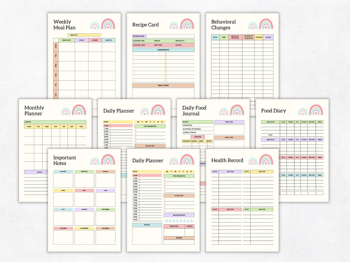 Autism Planner Template Printable, Autism Planner Adult, Autism Planner Binder, Daily Autism Planner, Autism Digital Planner Printable