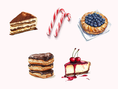 DIY Download Pastel Candy Clipart Bundle