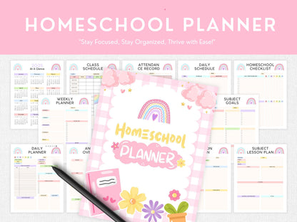 Homeschool Planner Printable, Ultimate Homeschool Planner, Homeschool Lesson Planner, Academic Planner, Teacher Homeschool Schedule