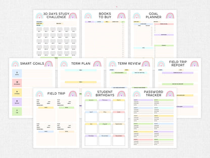 Homeschool Planner Printable, Ultimate Homeschool Planner, Homeschool Lesson Planner, Academic Planner, Teacher Homeschool Schedule