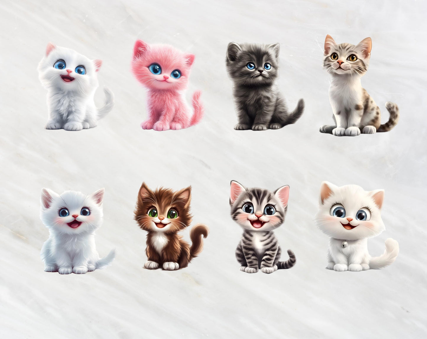 Cute Cats Clipart Bundle png, Cute Cat Clipart, Happy Cat Clipart, Cat png, Kitten Clipart, Cartoon Cat Clipart, Funny Cat Clipart png