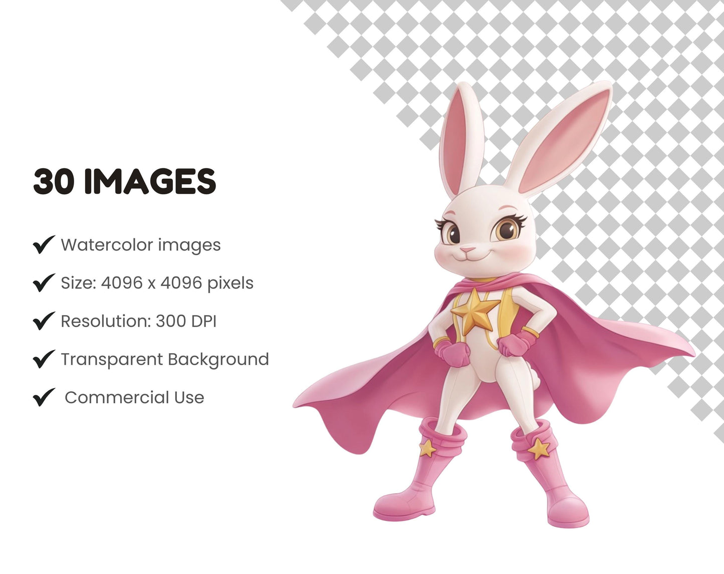 Niedliches Tier-Superhelden-Clipart-Bundle, Tier-Superhelden-Clipart (PNG), Niedliche Tier-Clipart, Niedliche Baby-Tier-Superhelden-Clipart (PNG)