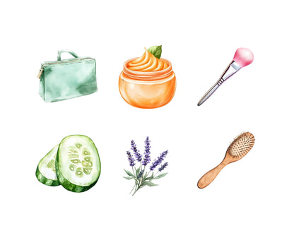 Watercolor Spa Party Clipart, Spa Party Clipart png Bundle, 51 Spa Party Clipart, Glam Girl Clipart, Spa Girl Clipart, Bath And Spa Clipart