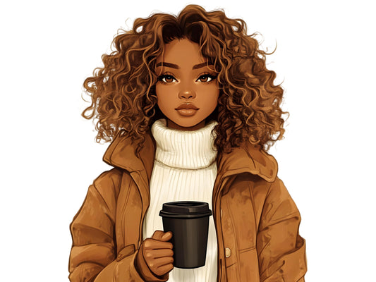 Black Girl Clipart png Bundle, Watercolor Black Girl Clipart, Black Women Clipart png, Fashion Girl Clipart, Black Beauty Girl Clipart