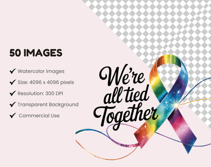 Watercolor Awareness Clipart Bundle, Fight Cancer Clipart png, Cancer Warrior png, Cancer Awareness Clipart Bundle, Cancer png