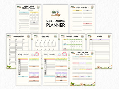 Printable Garden Planner, Gardening Logbook (A4, US Letter, A5)
